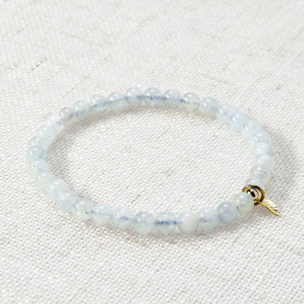 Handmade aquamarine crystal bracelet for calm and communication