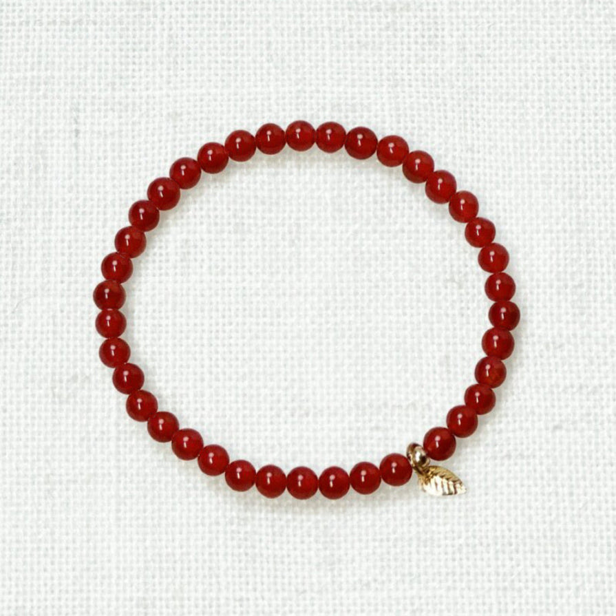 Natural Carnelian crystal bracelet for motivation and confidence