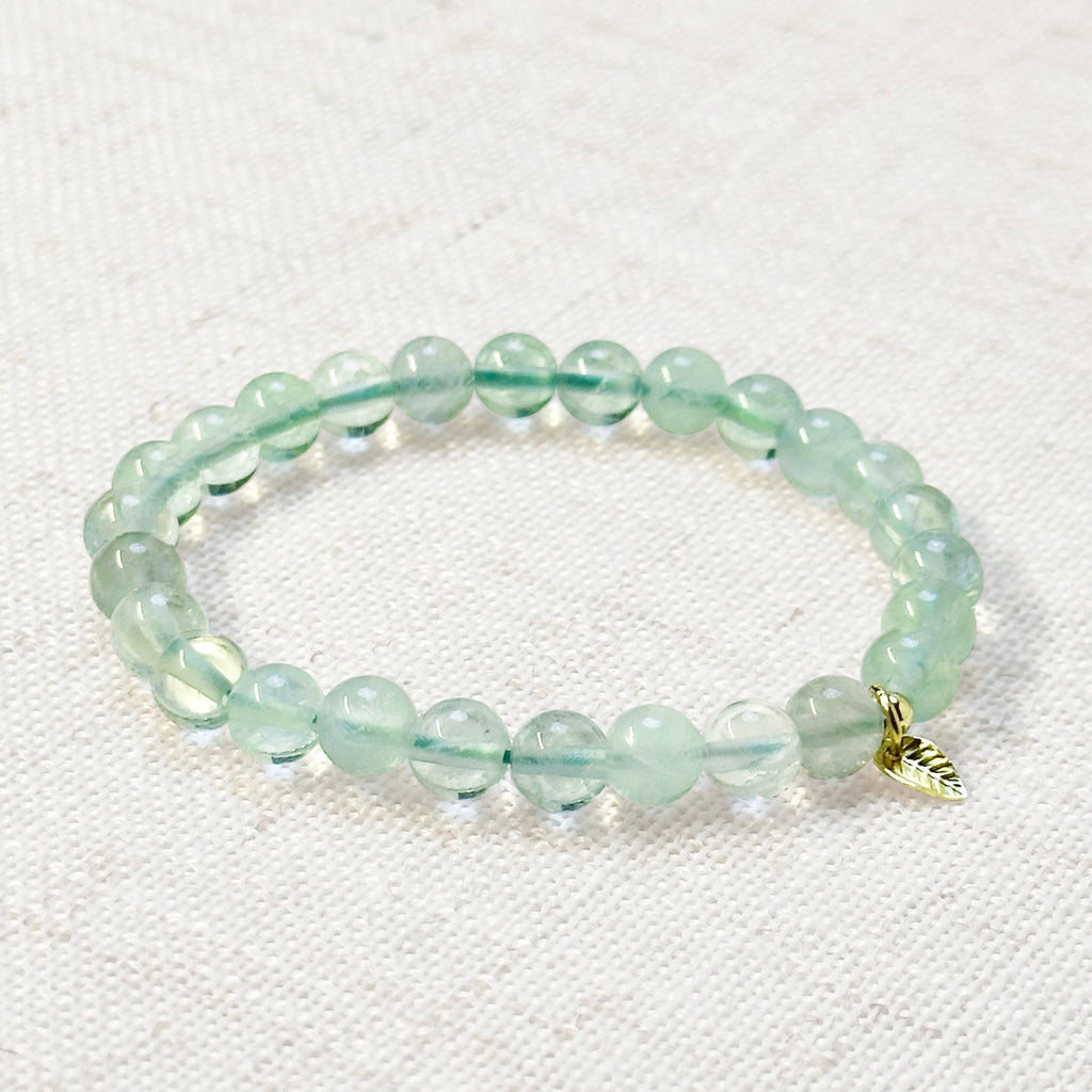 Handmade green fluorite bracelet for calm and emotional balance