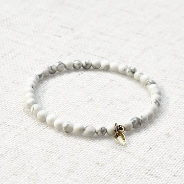 Howlite bracelet styled for meditation and inner peace
