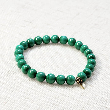 6mm malachite beads styled for emotional clarity and spiritual protection
