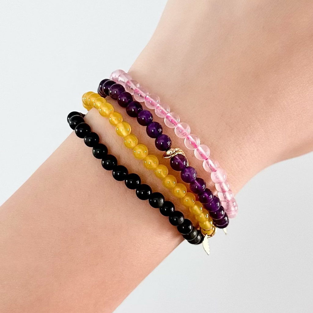 Zodiac-inspired Sagittarius bracelet set with natural gemstones
