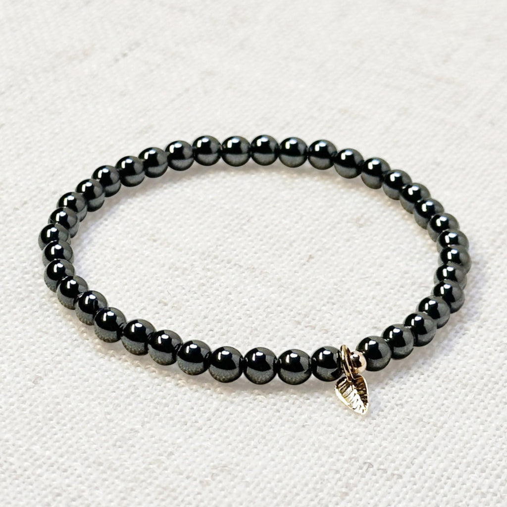 ematite stone bracelet shown in soft natural light with minimal styling